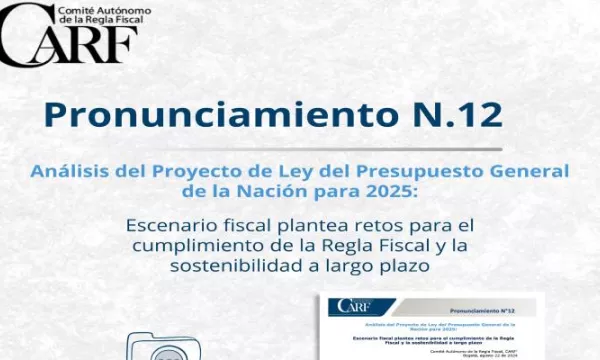 Comité de la regla fiscal advierte que presupuesto 2025 tiene gastos con ingresos inciertos (CARF)